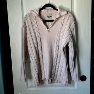 Knitted white sweater